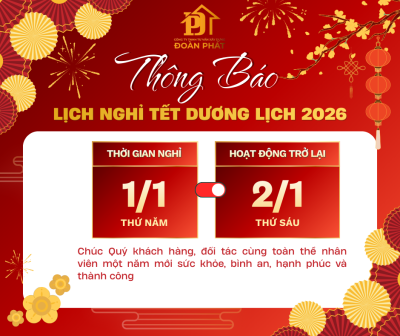 THÔNG BÁO NGHỈ TẾT DƯƠNG LỊCH 2026